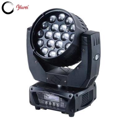 China Classic hot sale stage events led stage lights 19X15W rgbw 4in1 zoom moving wash light for stage events for sale