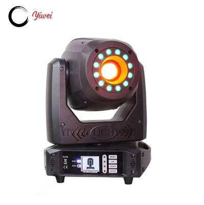 China Party Club Led Stage Light 100W Led Spot Moving Head Light For Wedding Karaoke Nightclub Light With Led Ring Strip for sale