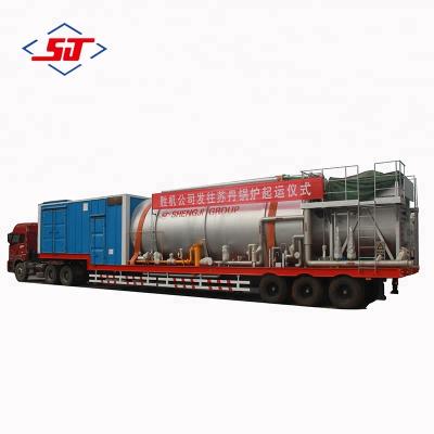 China Shengji Horizontal Oilfield Steam Generator Water Jacket Heater Movable Automatic Horizontal Boiler for sale