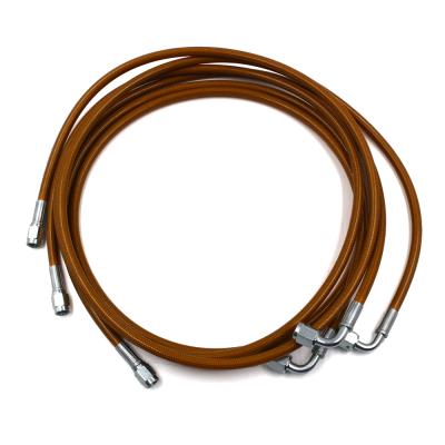 China EPDM Flexible Test Over 35 Hours Standard 1/8' DOT & SAE J1401 Braided Stainless Steel PTFE Hydraulic Brake Hose for sale