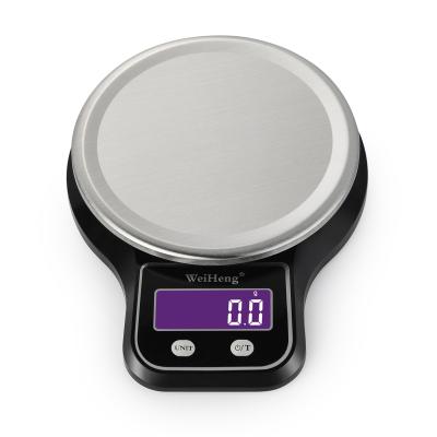 China Weight Measuring HOT Weiheng Kitchen 3kg Digital Food Scale With Stainless Steel Platform for sale