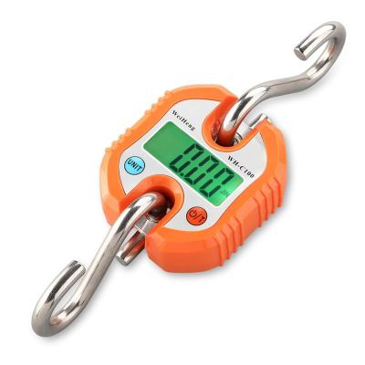 China Original WeiHeng ABS Plastic 150kg x 50g Hook Scale Mini Heavy Duty Electronic Digital Hanging Crane Scale LCD Counterweight for sale