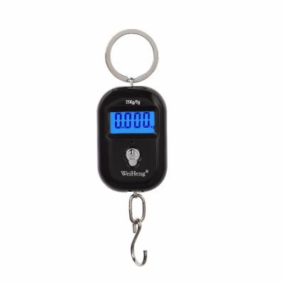 China Weight Measuring Guangzhou Weiheng 25 Kg Small Hand Electronic Digital Luggage Scale With Small Hook for sale