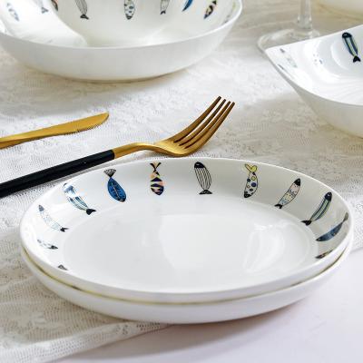 China Rectangular White Modern Stocked Porcelain Dinner Sets Dinner Set for sale