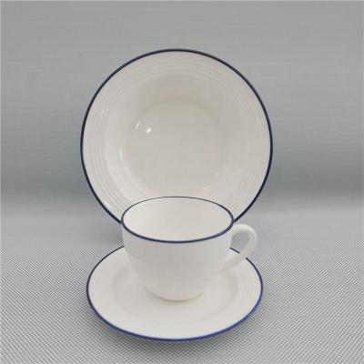 China Durable Restaurant Ceramic Tableware Bone China Elegant Dinner Set New Tableware for sale