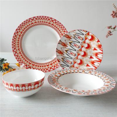 China Factory supply disposable bone china dinner set 20pcs fine bone china cookware dinner set for sale