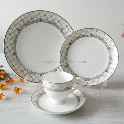 China Hot Selling 20pcs Bone China Bone China Dinner Set Fine Bone China Dinnerware Viable New for sale