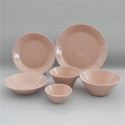 China 2020 Luxury Hotel Solid Color Bone China Dinnerware Viable Antique Porcelain Dishes Bowls Dinnerware Set for sale