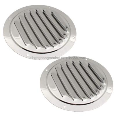 China Easy Install Stainless Steel Boat Air Louver Vents Cover Marine Yacht Louvered Round Vent for sale