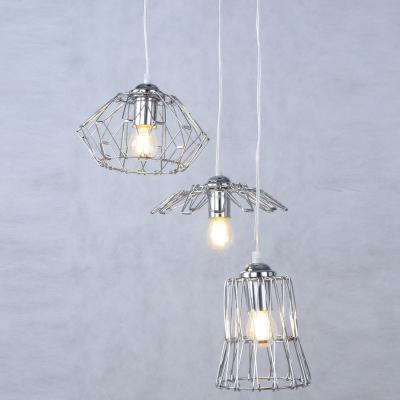 China 3 Light Modern Black Industrial Chandelier For Indoor Decor Led Designer E27 Bird's Nest Pendant Light for sale