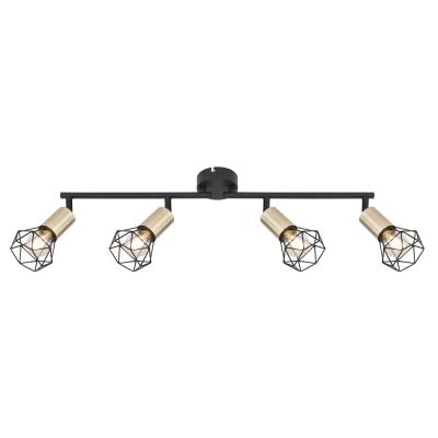 China Surface Mounted Rustic Vintage Adjustable Ceiling Lamp Industrial Black Metal Cage Ceiling Light Fixture for sale