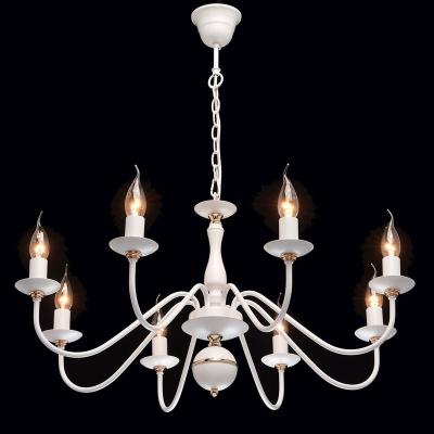 China Traditional Classic Candle Light For Dining Room Wedding Church Square Hooks Metal Chandelier for sale