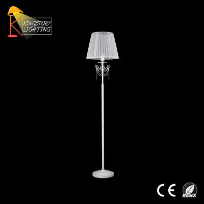 China Unique Modern Portable Light Fixture Metal Fabric Crystal Led Floor Lamp for sale