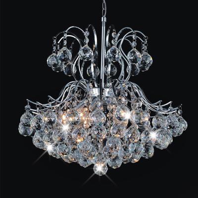 China Large LED Modern Luxury K9 Crystal Chandelier Modern Hanging Light Fixture Pendant for sale