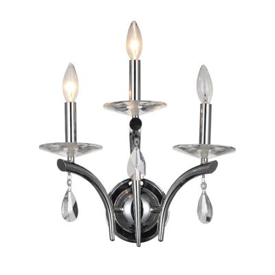 China 220V Art Deco 3-Light Traditional Indoor Antique Metal Sconce LED Wall Light for sale