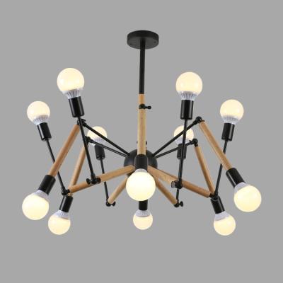 China Nordic Modern Design 12 Chandelier Light Spider Modern Pendant Lamp For Shop Cafe Hotel for sale