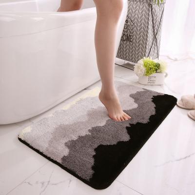 China Toilet Washable Bathroom Rug Floor Door Mat Bedroom Rug Absorbent Anti-Slip Household for sale