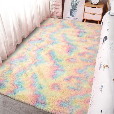 China Floor Mats Polyester Cheap Shaggy Long Modern Bedroom Soft Blanket Indoor Pile Carpet for sale