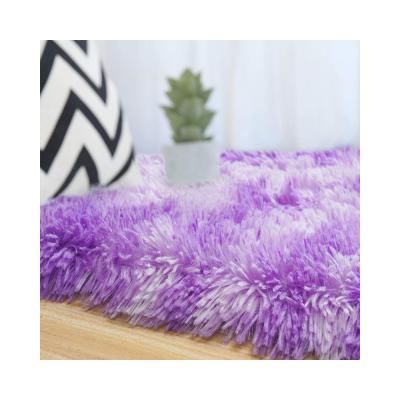 China Soft Customized 100% Polyester Shaggy Carpet Square Plain Printed Any Color Living Room for sale