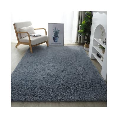 China Customized 100%Polyester high quality soft convenient and durable silk wool rug for household for sale