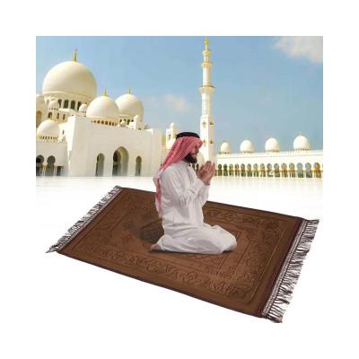 China Softly Custom Design Softly Muslim Adult Prayer Mat Travel, Prayer Raschel Blankets Carpet Muslim Prayer Mat for sale