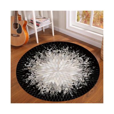 China Direct Selling Customized Economy 100%Polyester Anti-Slip Practical Round Upholster Modern For Household for sale