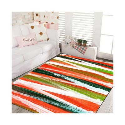 China Good Price Anti-slip Customized Soft Texture 100%Polyester Geometric Door Mat For Household for sale