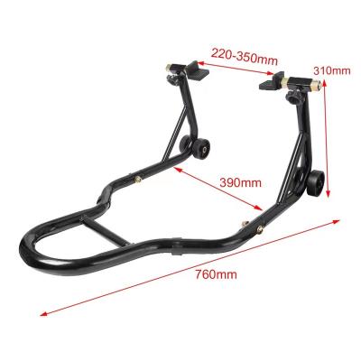 China Steel Swing Arm Motorcycle Rear Stand, Motorcycle Lift, Coil Pre Stand With V/L Adapter for sale