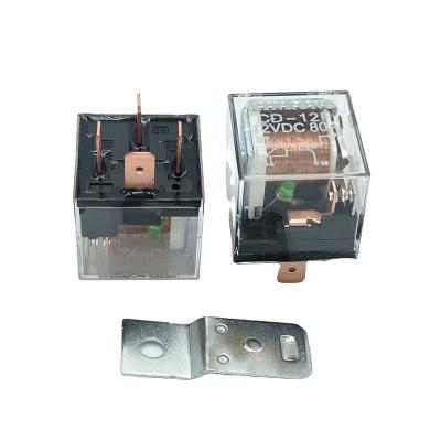 China Factory High Quality and Low Price Transparent Sealed Relay 12V 80A Motorcycle 4 Pin Relay 24V 40A Electric Motorcycle Auto Outlet for sale