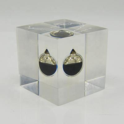 China Europe Customized Acrylic Embedded Oil Drop Acrylic Cube for sale