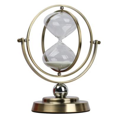 China Art Decor Home Decoration Gift 30 Minute 60 Minute Globe Hourglass Sand Timer for sale