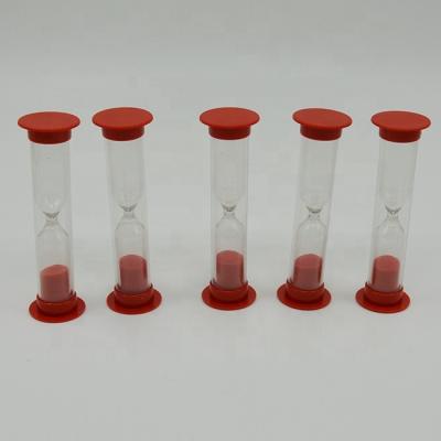 China Art Decor Promotion Sand Timer 1 Minute Red Plastic Sand Timer for sale