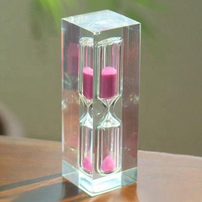 China Art Decor Promotion Gift Acrylic Hourglass 2 Minute Sand Acrylic Timer for sale