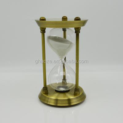 China Decorative 2 hour sand timer hourglass plant metal 17.5x32 cm H. large. for sale