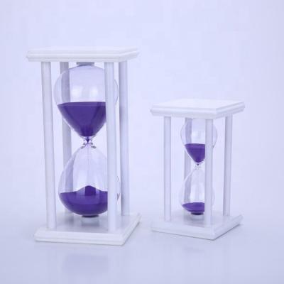 China Art Decor Home Decoration Wooden Hourglass 45 Minute Sand Timer for sale