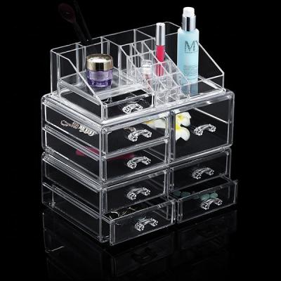 China Viable Cosmetic Rack 6 Drawer Acrylic Display Makeup Organizer Factory for sale