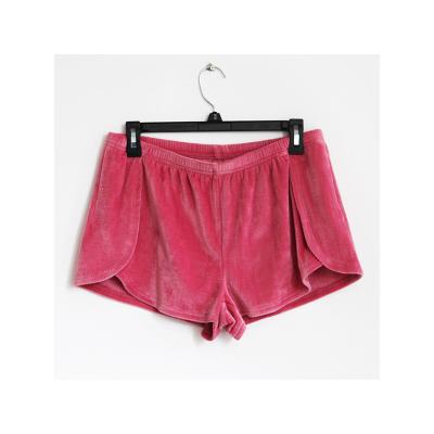 China High Quality Waterproof Women's Elastic Waist Slimming Red Suede Shorts Wholesale For Sports for sale