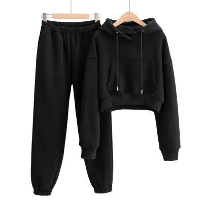 China Breathable Women 2 Piece Set Women's Hooded Track Pants High-waisted Sweat Suit Sweat Tracksuit For Women for sale