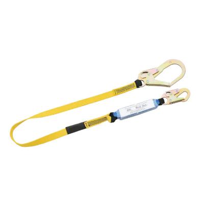 China 30mm Polyester-Doppelt-Haken-justierbare Sicherheit Lanyard Roofing Fall Protection zu verkaufen