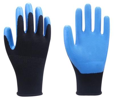 China Artículo resistente del látex de Eco del indicador de los guantes 10 del resbalón inconsútil del poliéster en venta