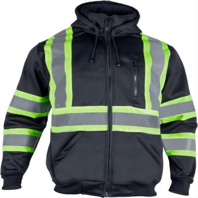 Chine Vêtements de travail 100% réfléchissants d'hiver réfléchissant de veste de sécurité de polyester avec la norme ANSI de Hoodies à vendre