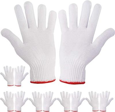 China Los guantes reutilizables blancos del algodón de la mano del trabajo agarran 90 el algodón reutilizable lavable 10 de nylon en venta