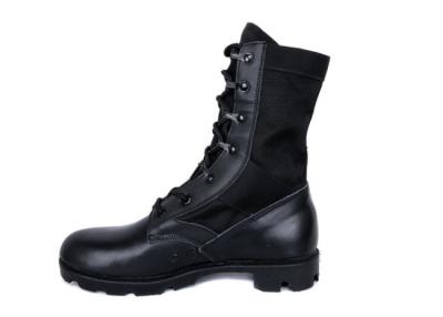 China Echte lederne taktische Stiefel des Schwarz-EUR39-47 imprägniern der schwarzen ledernen Kampf-Stiefel-Frauen zu verkaufen