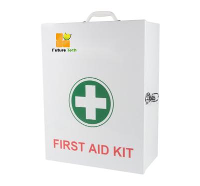 China Survival Standard First Aid Kit Cabinet Wall Mounted For Office Building Hospital School Te koop