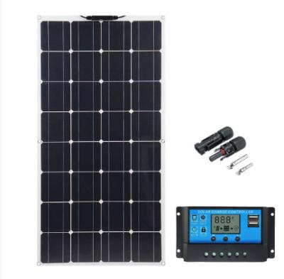 China Waterproof Flexiable Solar Panel 100W 12V Monocrystalline With Charge Controller Te koop