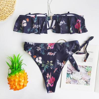 China Breathable Custom Soft Logo Printed Swimwear Bikini Swimwear And Beachwear For Young Girls for sale