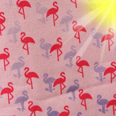 China Flame Retardant Color Changing Fabric For Canvas Bag In UV Light Swan Printed Canvas Fabric for sale