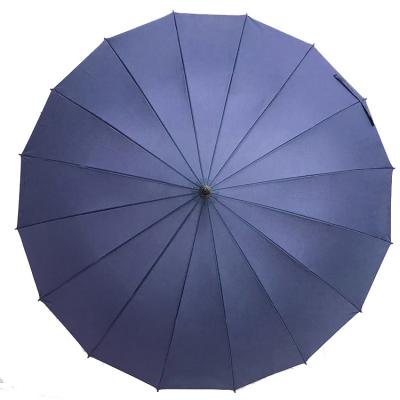 China Traditional Style Golf Umbrella 16k Straight Golf Umbrella Royal Blue Color for sale