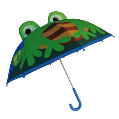 China 19 Inch Children's Manual Open Ear Animal Print Umbrella 3d Model Kids Umbrella Cartoon Character Umbrella for sale