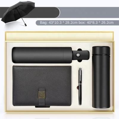 China 2021 New Custom Education Logo Printing Steel Water Bottle Usb Pen Speaker Umbrella Luxury Business Gifts Set for sale